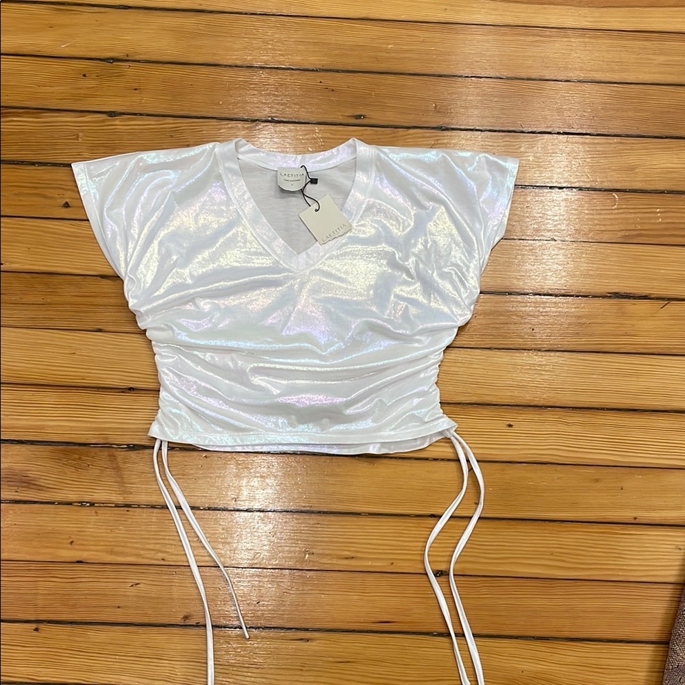 Iridescent White Women's Top